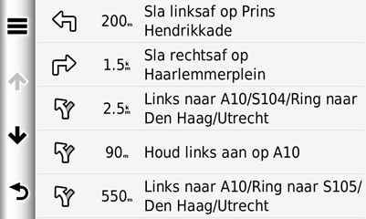 Informatie over de kaartpagina s Reisinformatie opnieuw instellen 1. Tik op de kaart op Snelheid. 2. Tik op. 3.