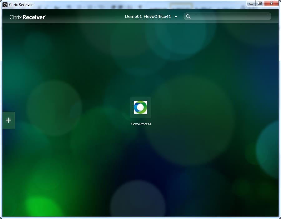 Verbinden met Flevo Office 4.1 Als u Citrix Receiver opent, ziet u onderstaand scherm.