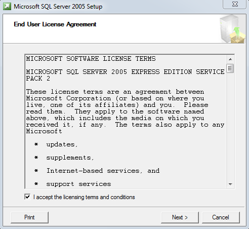 U kiest <Ja> om het programma van Microsoft SQL Server toe te staan. 16.