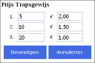 SR.NET - Gegevens beheren in de SR.NET Software - Toetsentekst lijn 1, lijn 2 en lijn 3: dit is de tekst die op de artikel-toets komt in het artikelpaneel op het Hoofdscherm.