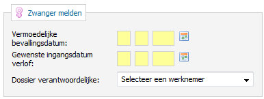 o Eventueel kunnen de overige velden worden ingevuld Klik op het diskette-icoon om de ziekmelding op te slaan ( ). U komt terecht in het dossier van de werknemer. 2.