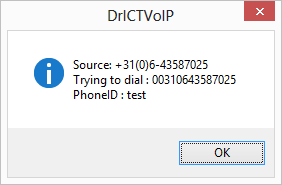 7. Test en diagnose functies en het gebruik zonder actieve VoIP omgeving Het gebruik van Phoneid test Met PhoneID test kan de DLL gebruik worden met de demo licentie.