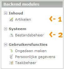 4. Tekstuele wijzigingen kunstenaars pagina Tekstuele wijzigingen kunnen toegepast worden via wijzigen, verwijderen en sorteren van de afbeeldingen via behandeld onder hoofdstuk 5 hieronder.