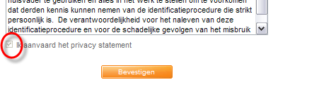 2. Account gegevens en privacy statement 2.1 Vul je account aan met je e-mailadres. Bij je eerste bezoek vul je eenmalig je account verder aan met het e-mailadres dat je zelf verkiest.