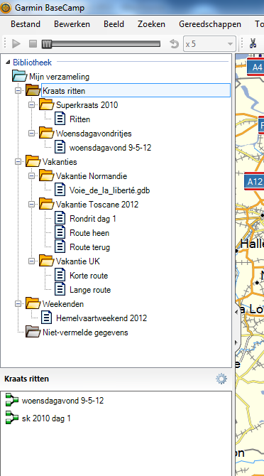 Basecamp: Indeling in database Mappenstructuur in