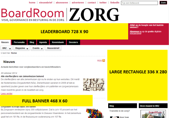 ~ 4 ~ DE WEBSITE BoardRoom ZORG voor bestuurders en toezichthouders in de zorgsector BoardRoomZORG.nl BoardRoom ZORG is dé toonaangevende site voor de gehele zorgketen, zowel cure als care.