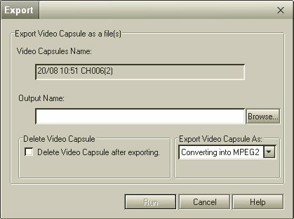 Televisieprogramma's e videobroe bekijke e opeme Videocapsules exportere Het is mogelijk videocapsules te exportere aar MPEG1-, MPEG2- of AVI-bestade.