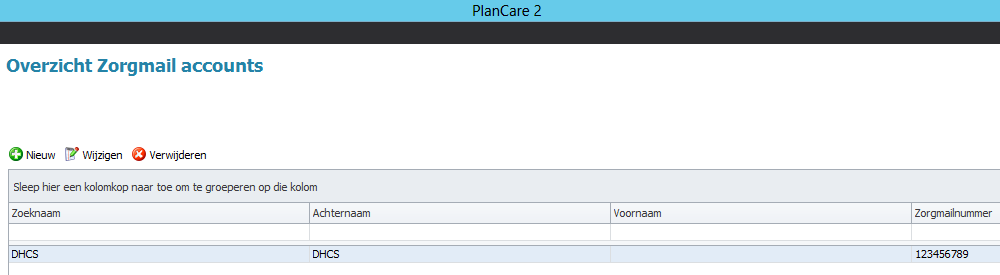 3.4 Het aanmaken van een Zorgmailaccount PlanCare biedt u de mogelijkheid Zorgmailberichten te lezen en in te zien.