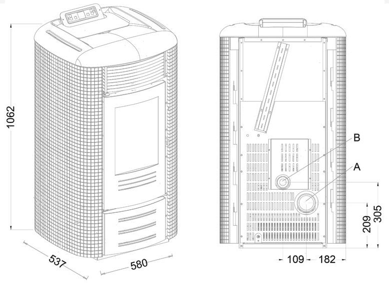 2995 excl. BTW (Air) De Eva Calor Maya met een gewicht van 155 kg heeft een vermogen van 13,5 kw. van 190 tot 280 m³ verwarmen. Deze kachel heeft een rendement van maar liefst 82%!