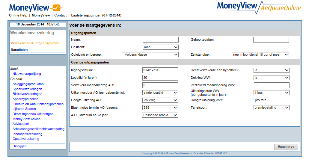 6. AeQuote Online Woonlasten 6.1.