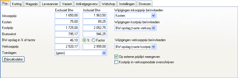 3 Kostprijsberekening 3.1 Standaard configuratie In het vorige hoofdstuk hebben we gekeken naar de instellingen waarmee u het boekingsmoment van de kostprijs bepaalt.