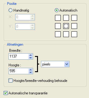 Een lege Laag maken Met het menu[ Laag> Nieuw> Leeg] maakt u een lege Laag PFS toont dan de dialoogbox Laageigenschappen.