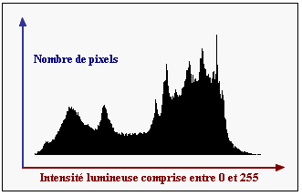 a a n t a l p i x e l s Het histogram De grafische voorstelling toont de spreiding van de lichtsterktes. Op de horizontale as ( x- as) staan de lichtsterktes, de donkerste links de lichtste rechts.