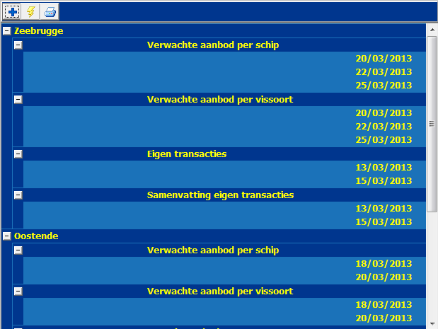 1.9 KOPER SELECTIE Bij het aanmelden ontvangt de gebruiker de (sub)-kopers voor zijn account.