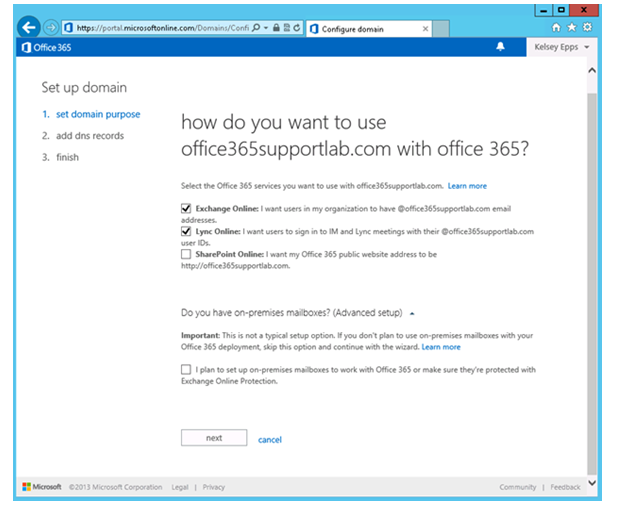 STAP 3 Hier vindt u de informatie die nodig is om uw domeinnaam te verwijzen naar de verschillende Office 365 diensten.