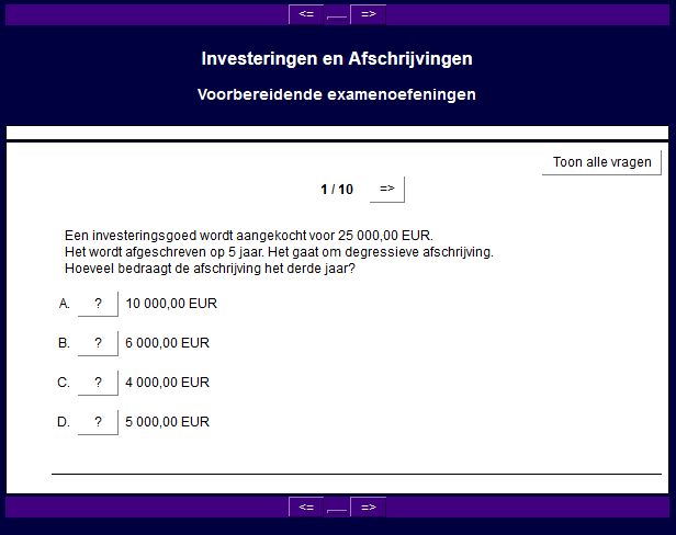 3.5. Oefeningen Dit gedeelte van de Studentpagina is voor jou als studenten heel interessant. Hier kan je oefeningen maken over de leerstof van je opleiding.