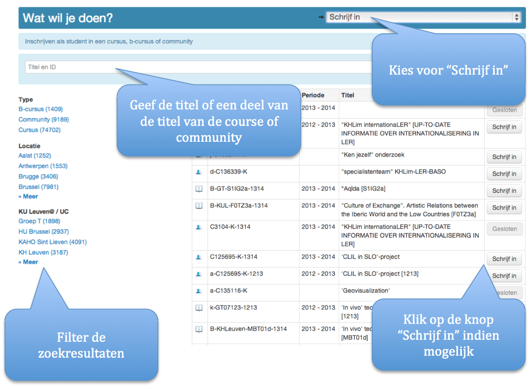 6.5 Hoe schrijf ik me uit uit een Toledocursus?