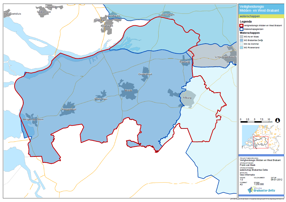 B. Stroomgebieden Waterschappen Regionaal Crisisplan