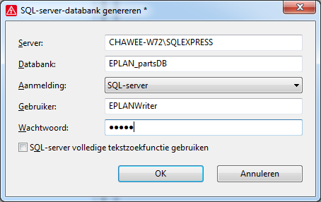 8. Bevestig het SQL server instellingen venster met [OK]. 9. Bevestig het Instellingen: Artikelbeheer venster met [OK]. 10. Klik op [OK] de volgende melding te bevestigen. 11.