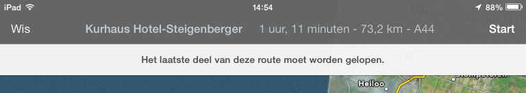 25 Er wordt een autoroute berekend vanaf uw huidige locatie.