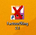 Sluit vervolgens ook het Installeer Factuur2King 2.1 scherm door op Close te drukken: Op het bureaublad van Windows (alle versies) staat nu een Factuur2King 2.1 snelkoppeling.