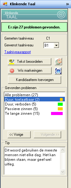 Snel aan de slag met Klinkende Taal Versie: 1.2 Versie voor redactie Rijksoverheid.nl Datum: 4-12-2012 Hoe werkt het?