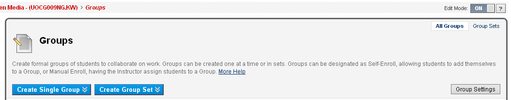Handleiding Nestor 123 1 2 3 Op de Groups pagina kunnen diverse acties uitgevoerd worden: 1. Het aanmaken van een groep, via Create Single Group (zie 8.3.1). 2. Het aanmaken van meerdere groepen, via Create Group Set (zie 8.