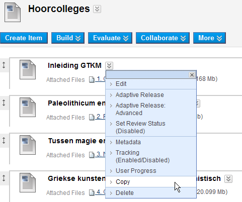 Handleiding Nestor 229 om het content area (en het menu) te bewerken.