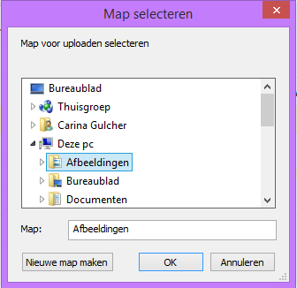 Mappen en documenten uploaden Mappen en documenten uploaden