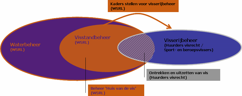 BELEIDSKADER EN UITGANGSPUNTEN Zoals bovenstaand is beschreven kunnen waterbeheer, visstandbeheer en visserijbeheer niet los van elkaar worden gezien.