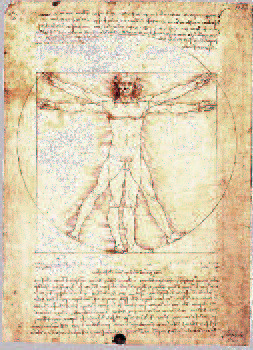 Inleiding 7 Inleiding Figuur 1: De mens met ideale proporties van Leonardo da Vinci De illustratie op pagina 3 laat zien dat natuurkunde als kennisgebied op alle afstandsschalen relevant is.