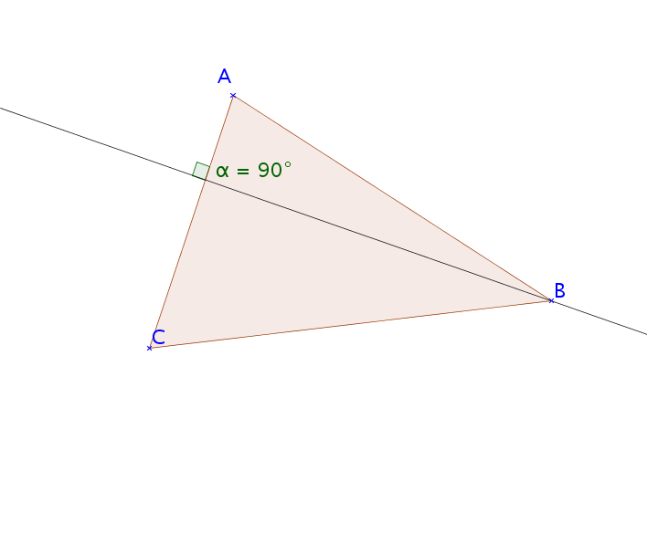 Rechthoekige driehoek In een rechthoekige driehoek is een van de hoeken in 90. Deel 1, hoofdstuk 5 Stomphoekige driehoek In een stomphoekige driehoek is een van de hoeken groter dan 90.