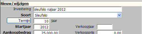 INVESTERINGEN Aankoop bedrag