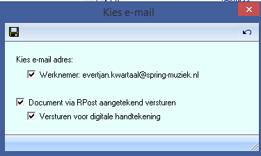 3.2.2 RPost (zonder SMS) Vanuit UBplus kunt u het document via RPost versturen.