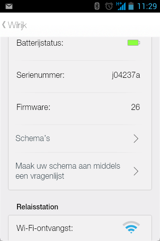 U bespaart energie als u zowel s nachts als tijdens periodes van afwezigheid uw temperatuur verlaagt. Bij Instellingen kunt u uw verwarmingsplanning resetten.