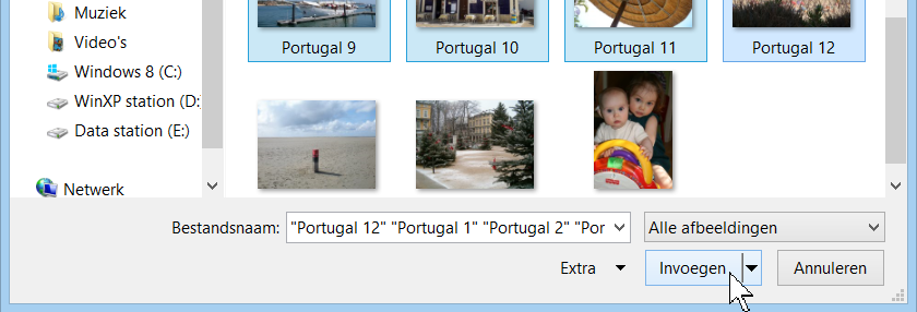 Hoofdstuk 9 Een fotoalbum maken 327 In de map met oefenbestanden staan twaalf foto s van een vakantie in Portugal.