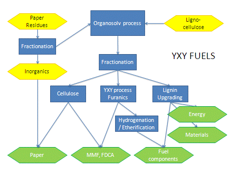 TKI YXY fuels Het gebruik van lignocellulose en papierresiduen als grondstof voor de