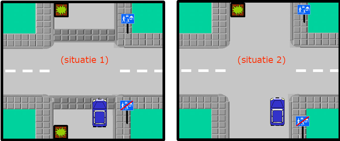 colonne niet meer doorsnijden. Als het eerste voertuig een groen verkeerslicht is gepasseerd mogen de volgvoertuigen blijven volgen. Ook al is het verkeerslicht op rood gesprongen.