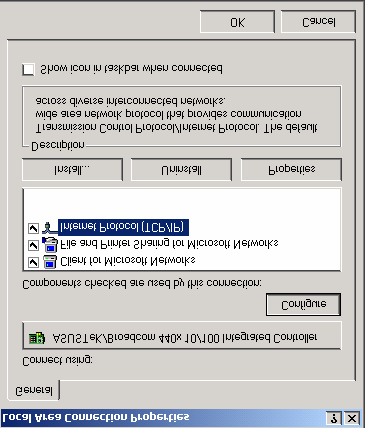 Computer configuratie in Windows 2000 Ga naar Start / Instellingen / Configuratiescherm. In het configuratiescherm, dubbelklik op Netwerk en inbel verbindingen. Dubbelklik op LAN verbinding.