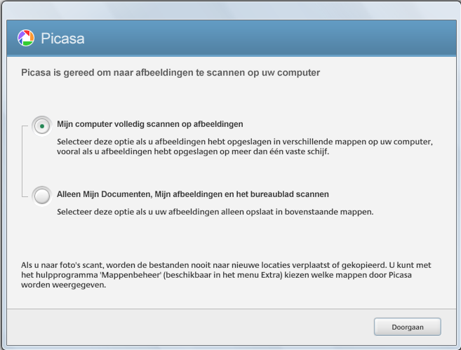 Sinds versie 3 van Picasa, vraagt het programma daarna of je ook de fotoviewer van Picasa wil installeren.