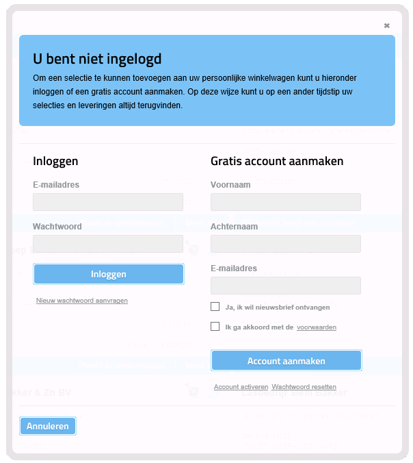 2.1. De iconen De iconen die kunnen voorkomen op de business cards hebben de volgende betekenis: Het adres van de organisatie is leverbaar. En kan in een exportbestand aan u geleverd worden.