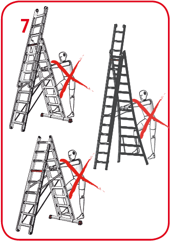 Veilig werken op een ladder: do s en don ts Plaats bij een 3-delige ladder in