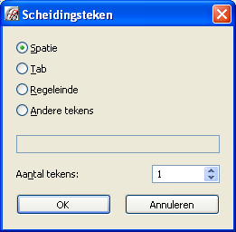 4. Selecteer in het groepsveld Lengte een optie voor de lengte van het labelingsveld en klik op [OK]. Het formaatelement wordt in het veld Geselecteerde formaatelementen overgenomen. 5.