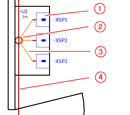 Routeringspadnetwerken (topologie): Principe passende symbool met het weergavetype "Topologie" gezocht en geplaatst.