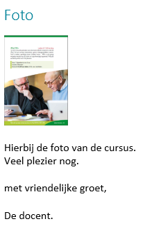 U klikt op het Verzenden symbool om uw bericht, inclusief de bijlage, te verzenden. Een bijlage ontvangen. U kunt ook een bericht met een bijlage toegestuurd krijgen.