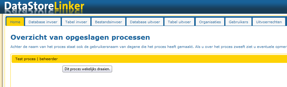 1. De Datastorelinker 1.1 Introductie Met de Datastorelinker is het mogelijk geometrische brondata in te laden in een Spatial database.