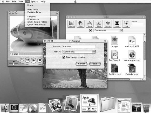 8 Besturingssystemen 105 8.3.4 MacOS De geschiedenis van MacOS is er, net als die van Windows, eentje van verschillende versies met telkens verbeteringen.