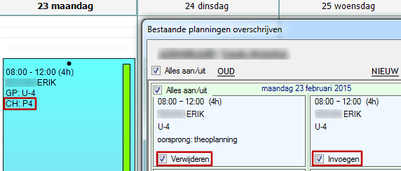 Een voorbeeld waaruit blijkt dat het met deze functionaliteit inderdaad mogelijk is om een planning met gevalideerde cheques te laten overschrijven: 13 (IGSE) Bugfix - facturatiegegevens worden niet