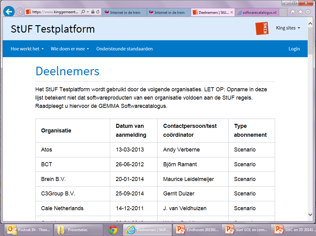 Instrumenten GEMMA StUF testplatform: Mogelijkheid om toepassing van standaarden te testen.