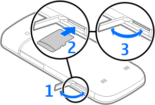 1. Aan de slag SIM-kaart en batterij plaatsen 1. Als u de achtercover van het apparaat wilt verwijderen, drukt u met uw vingers op de cover, schuift u de cover open en tilt u hem eraf. 4.